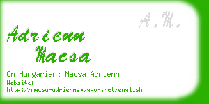 adrienn macsa business card